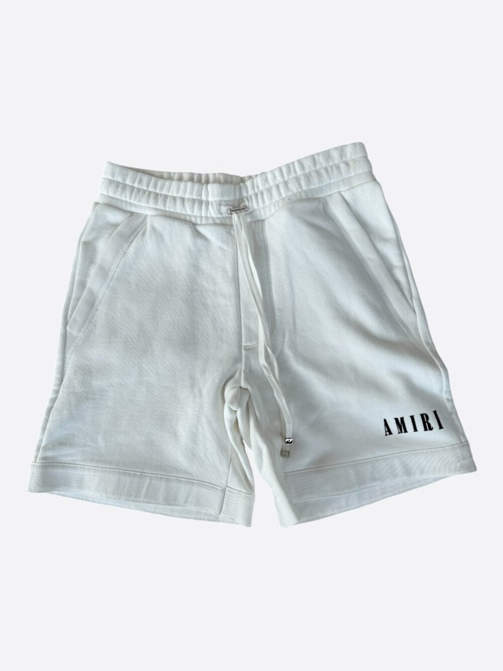 Amiri White & Black Core Logo Shorts